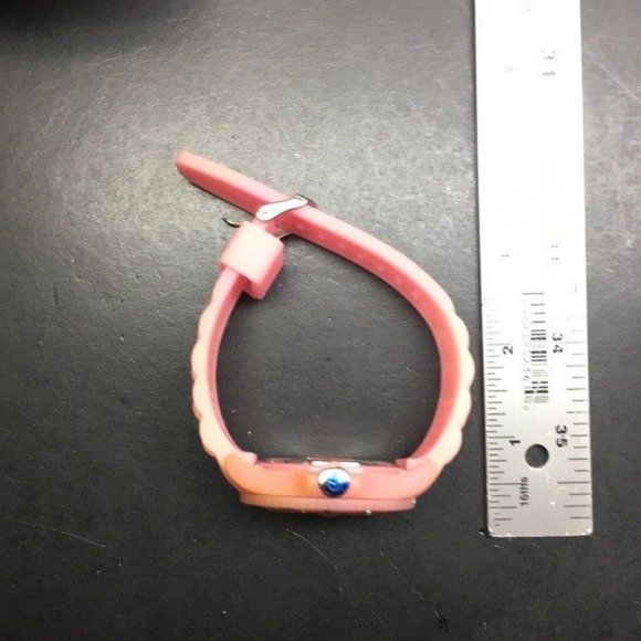 ICE Silicone Watch As Is Pink Peach Black Silver Retro Barbie Soft Girl - Picture 3 of 3